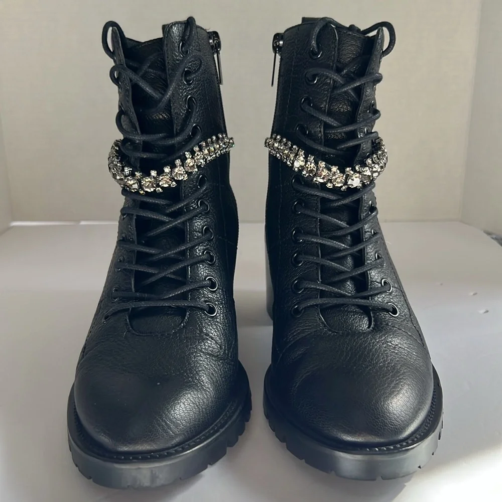 Jimmy Choo “Cruz 65” boot with crystals. Size 38